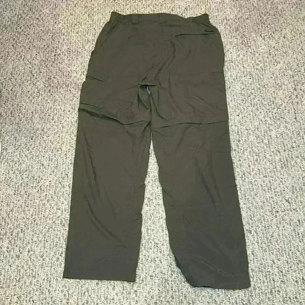 Columbia Nylon GRT Convertible Cargo Pants  Packable Windbreaker Green Mens Med